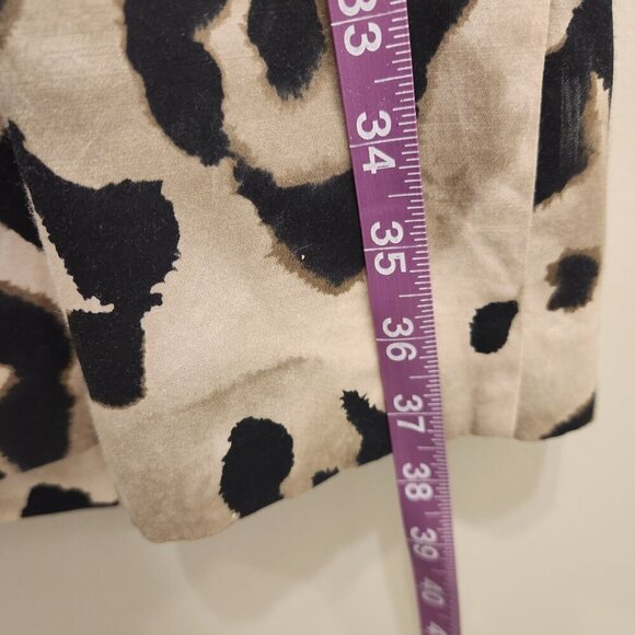 Ann Taylor Shift Dress Animal Leopard Print Neutral Transitional - Size 6 - Picture 5 of 7